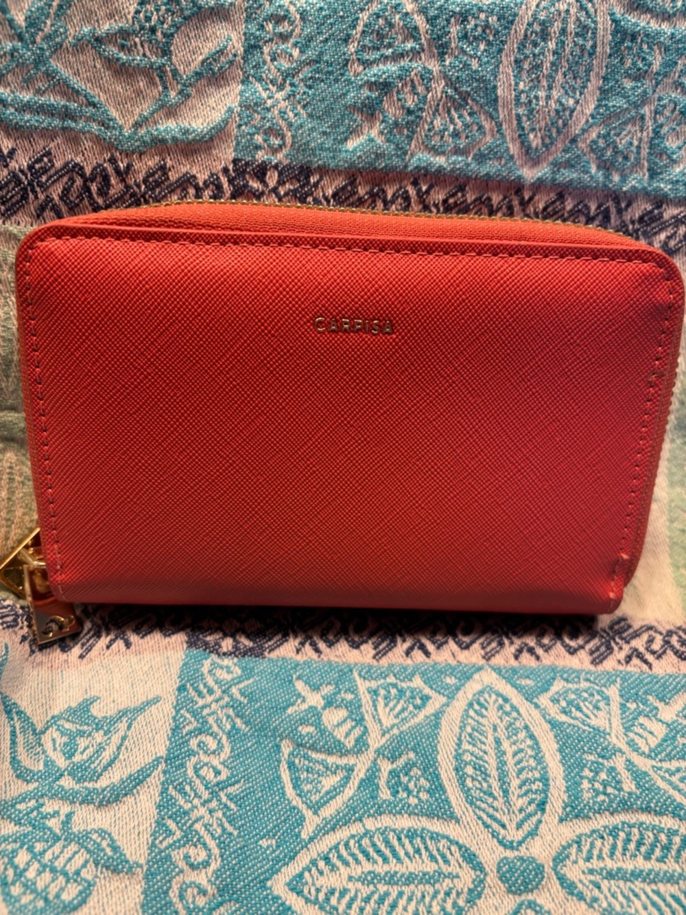 Carpisa salmon Zip Wallet - Compact Women's Wallet double zip wallet